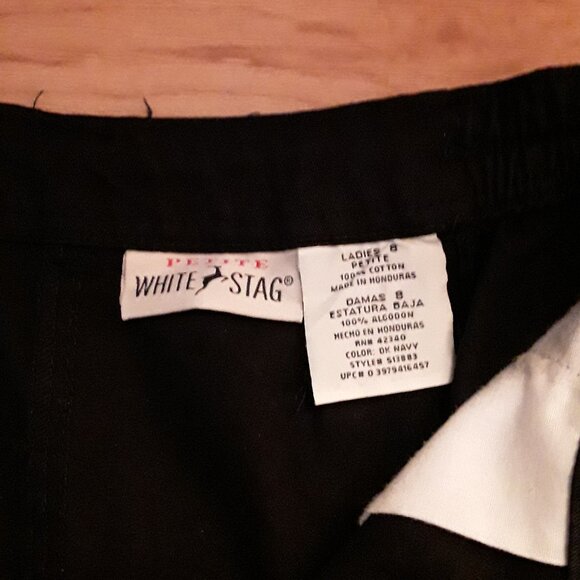 White Stag, navy slacks, size 8 petite, fits tight in the waist, great condition - Picture 3 of 3